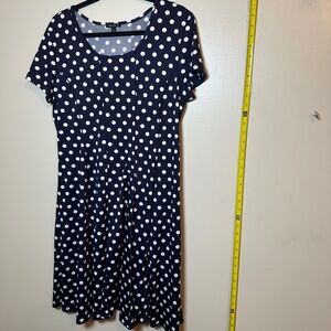 Sami & Jo Navy and White Polka Dot Dress